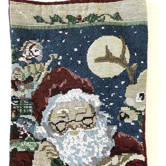 Greenbrier International Tapestry Santa’s Sleigh Christmas Stocking - Picture 4 of 8